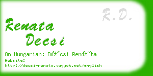 renata decsi business card